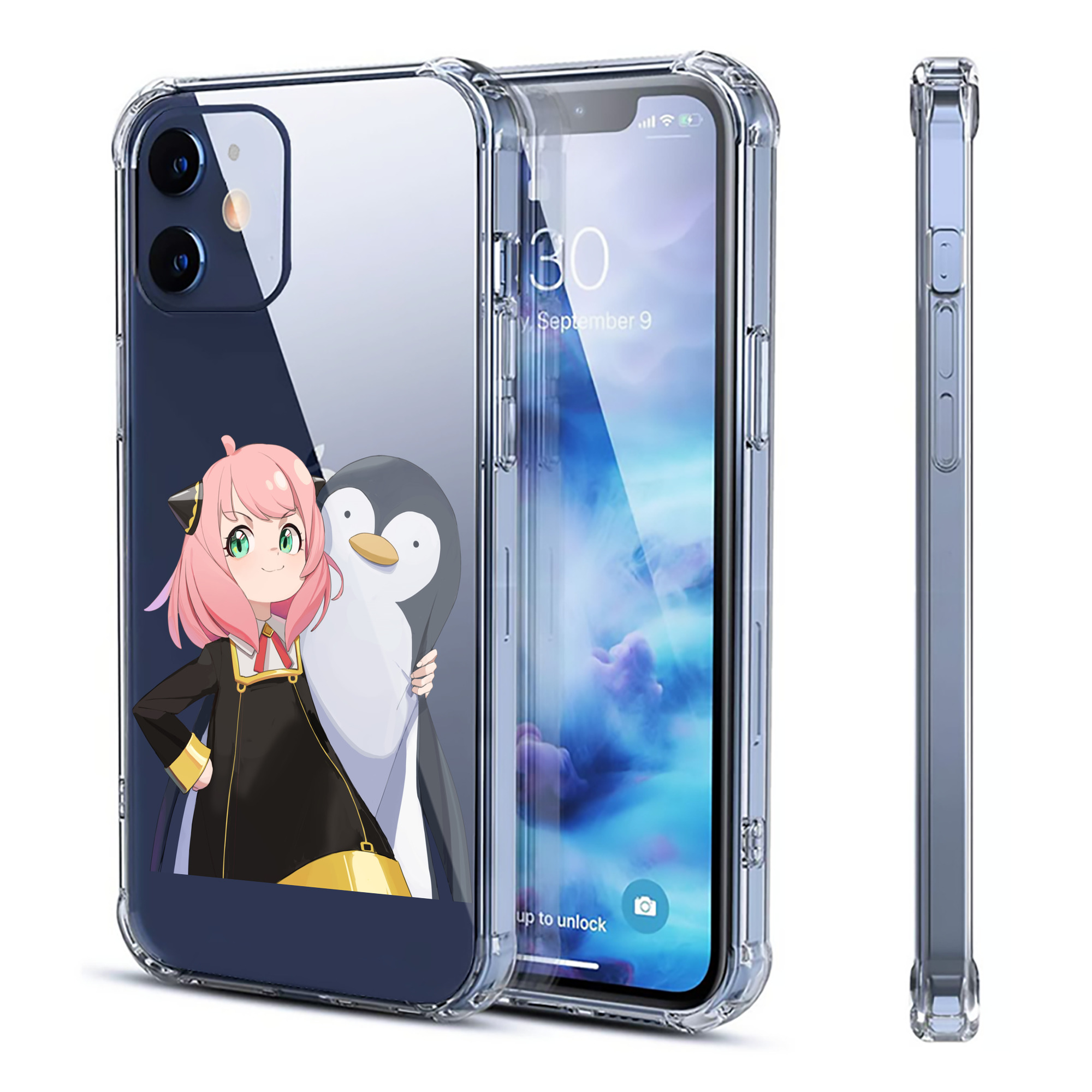 （画像用） SPY×FAMILY间谍家家酒 【iPhone 12シリーズ対応】透明スマホケース（クリアソフトケース）